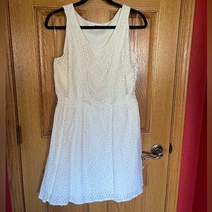 Maurice’s Off-White Lace Appliqué Dress - size 0